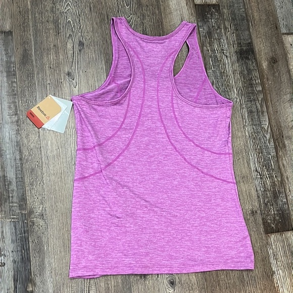 Reebok Training Dynamic Scoop Racerback Slim Athletic Fit Tank Top Orchid Sz M - Picture 7 of 12
